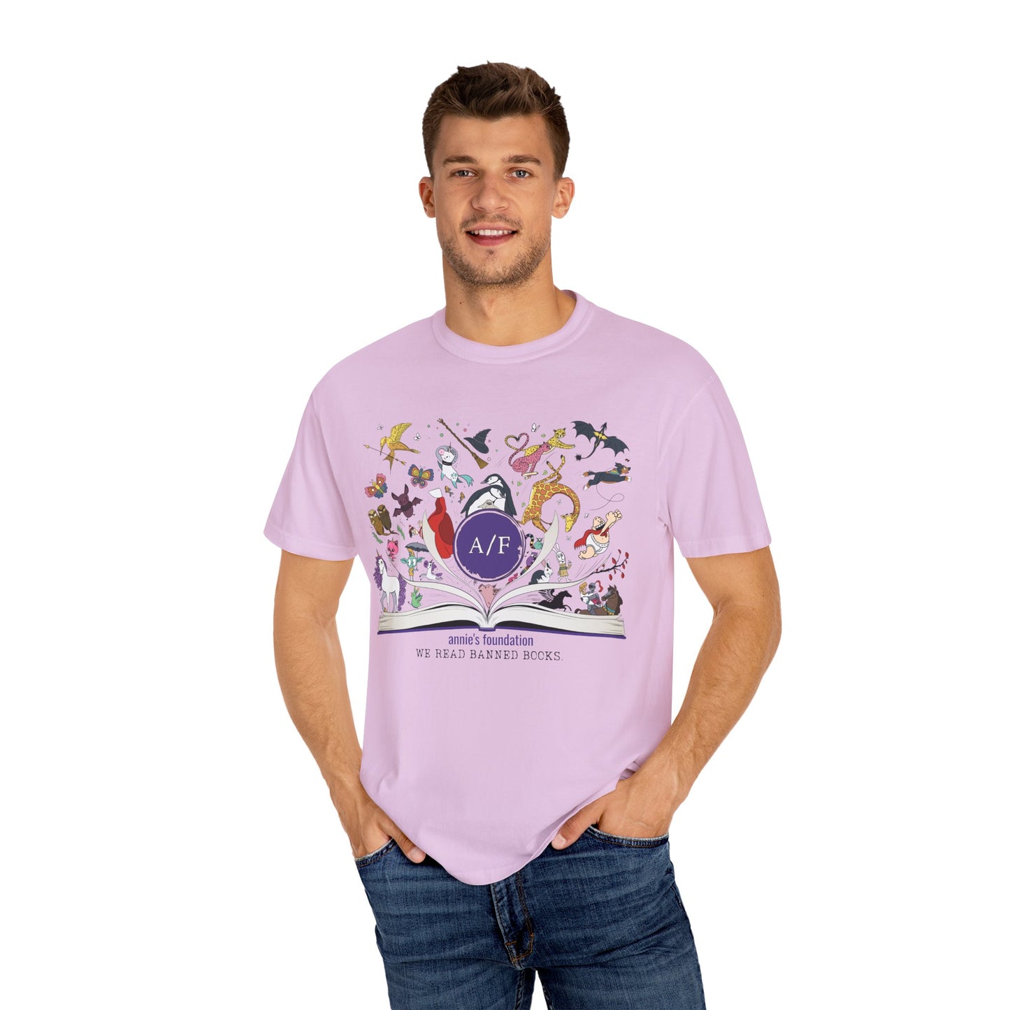 Comfort Colors T-shirt - Magical Banned Books Soft Heavy Cotton - Annie's Foundation