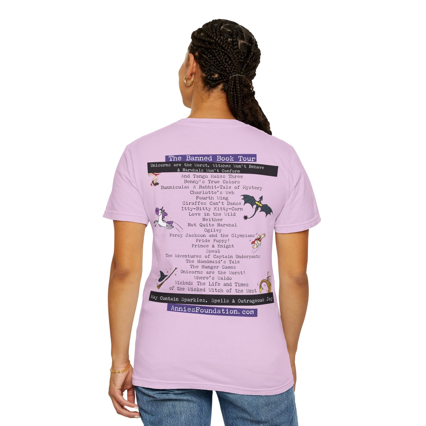 Comfort Colors T-shirt - Magical Banned Books Soft Heavy Cotton - Annie's Foundation