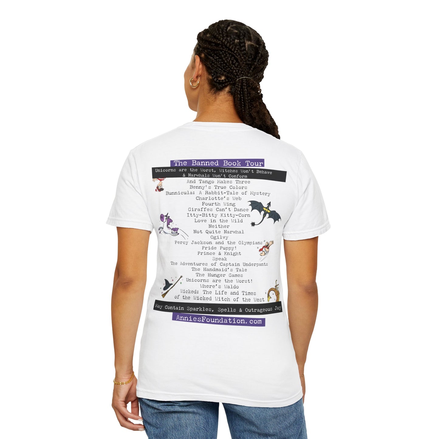 Comfort Colors T-shirt - Magical Banned Books Soft Heavy Cotton - Annie's Foundation