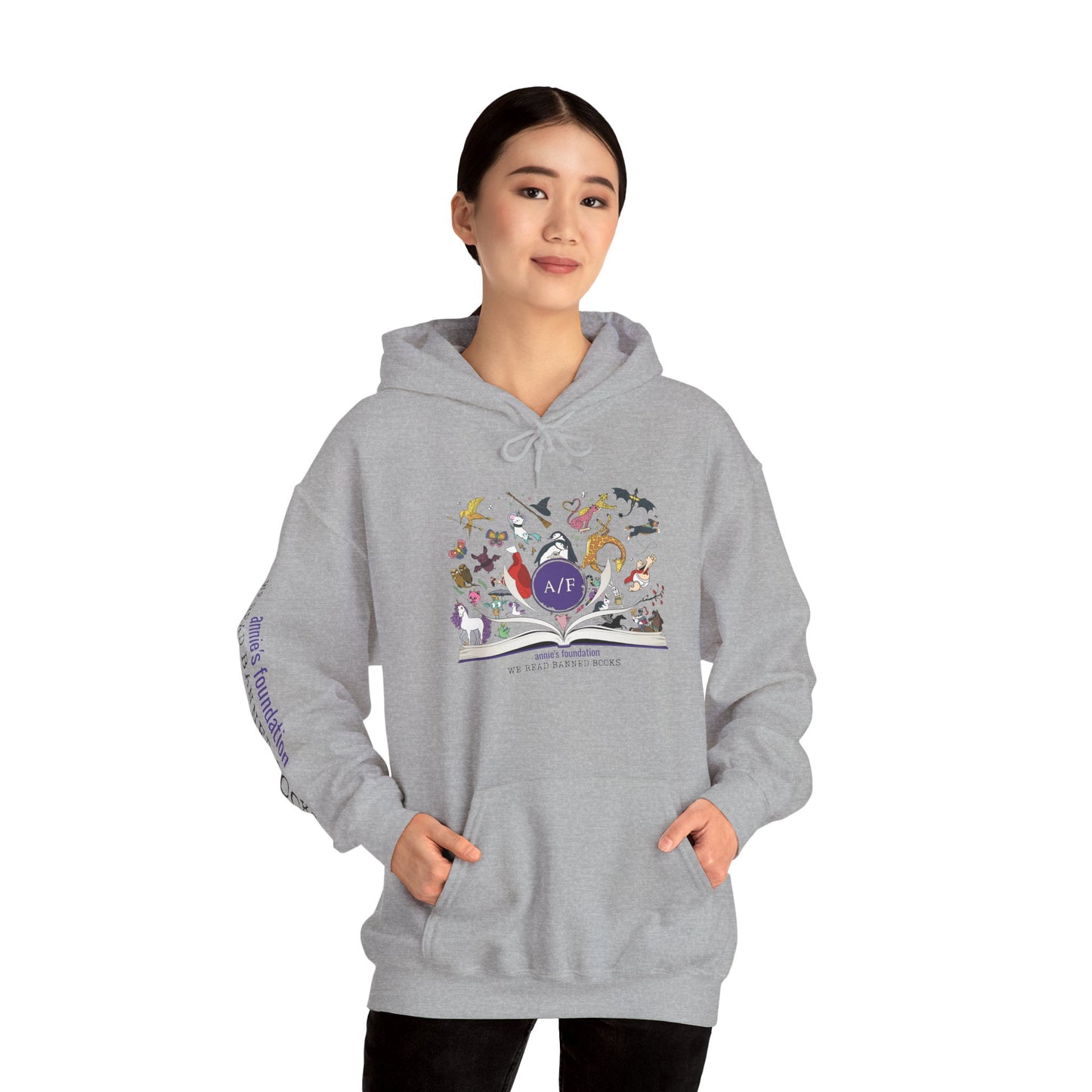 Hoodie - Magical Banned Books with Sleeve Imprint