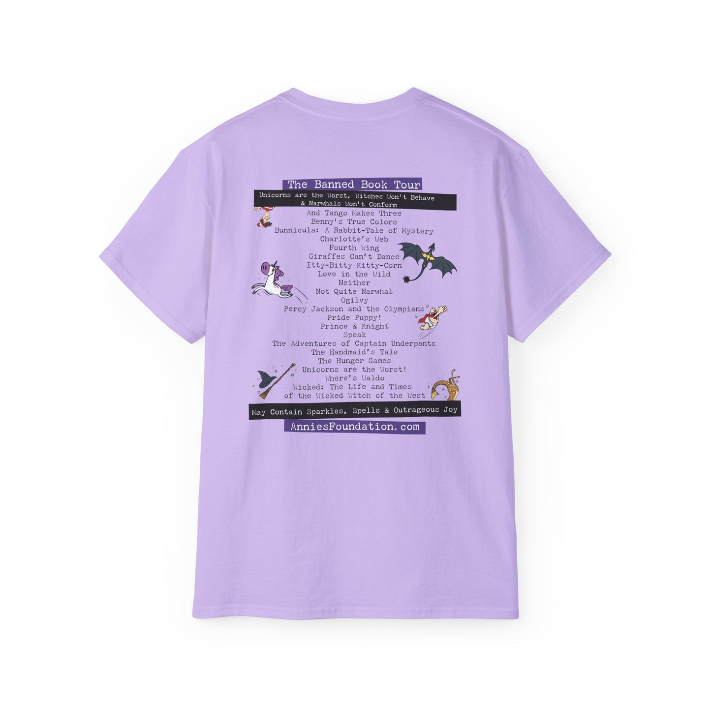 Magical Banned Book T-shirt on Gildan Ultra Cotton (Front and Back Imprint)