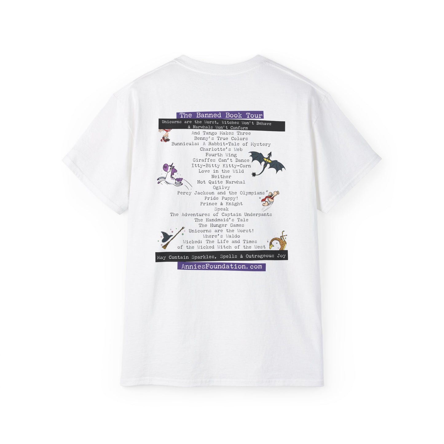 Magical Banned Book T-shirt on Gildan Ultra Cotton (Front and Back Imprint)