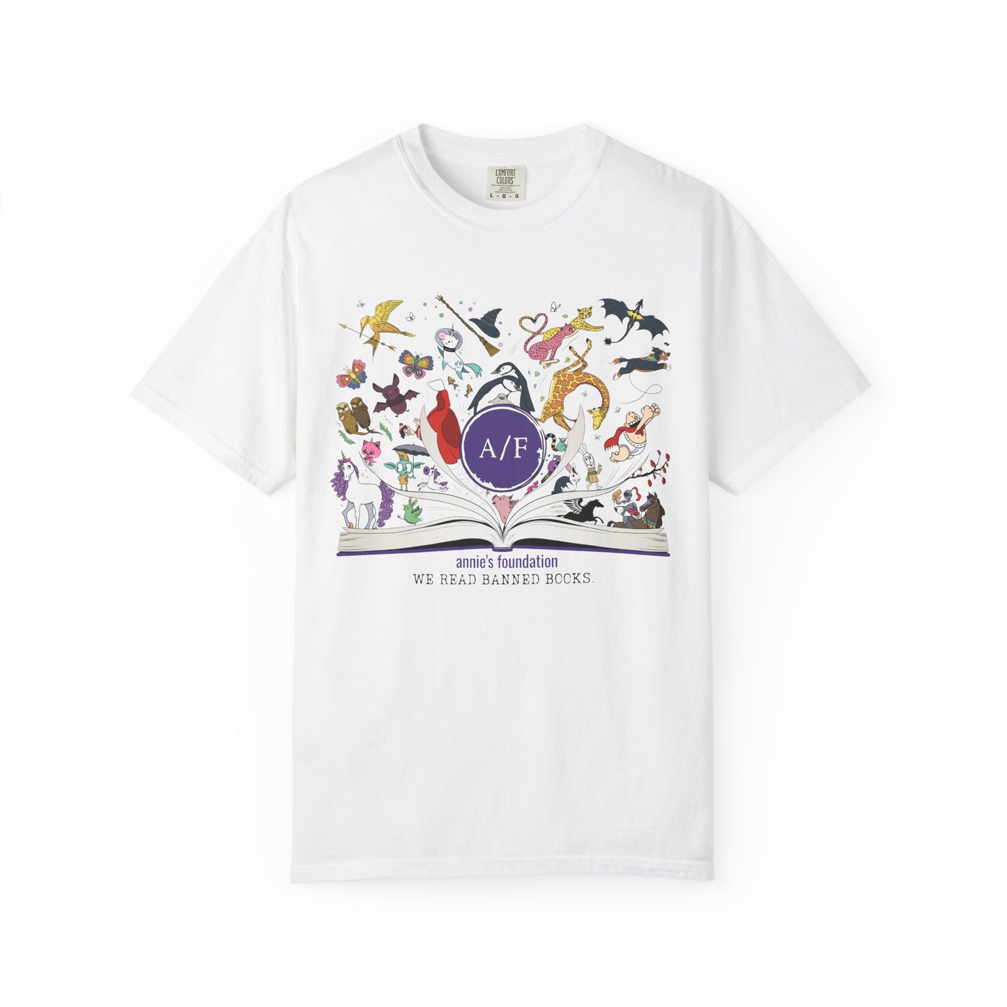 Comfort Colors T-shirt - Magical Banned Books Soft Heavy Cotton - Annie's Foundation