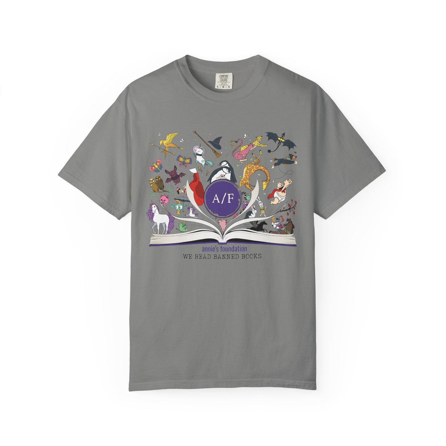 Comfort Colors T-shirt - Magical Banned Books Soft Heavy Cotton - Annie's Foundation