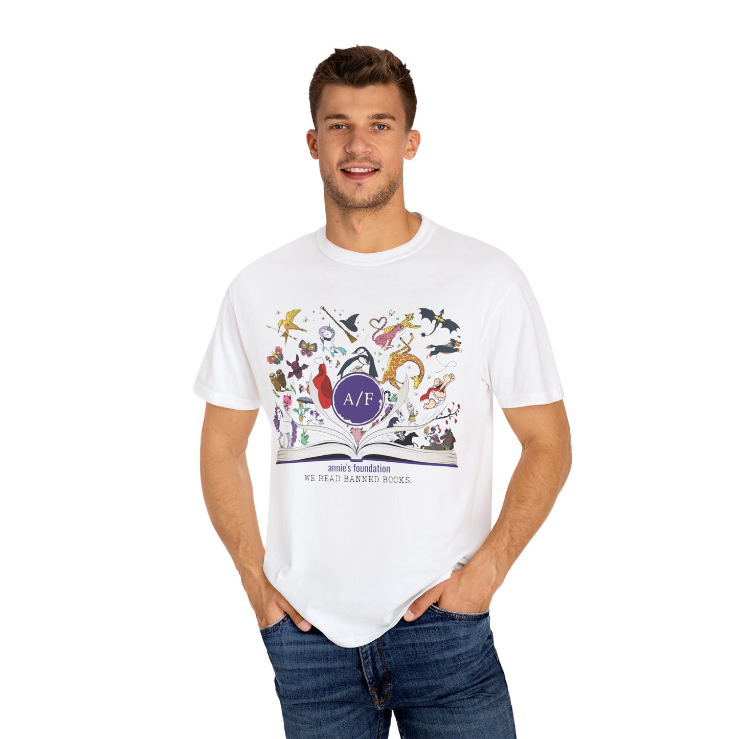 Comfort Colors T-shirt - Magical Banned Books Soft Heavy Cotton - Annie's Foundation