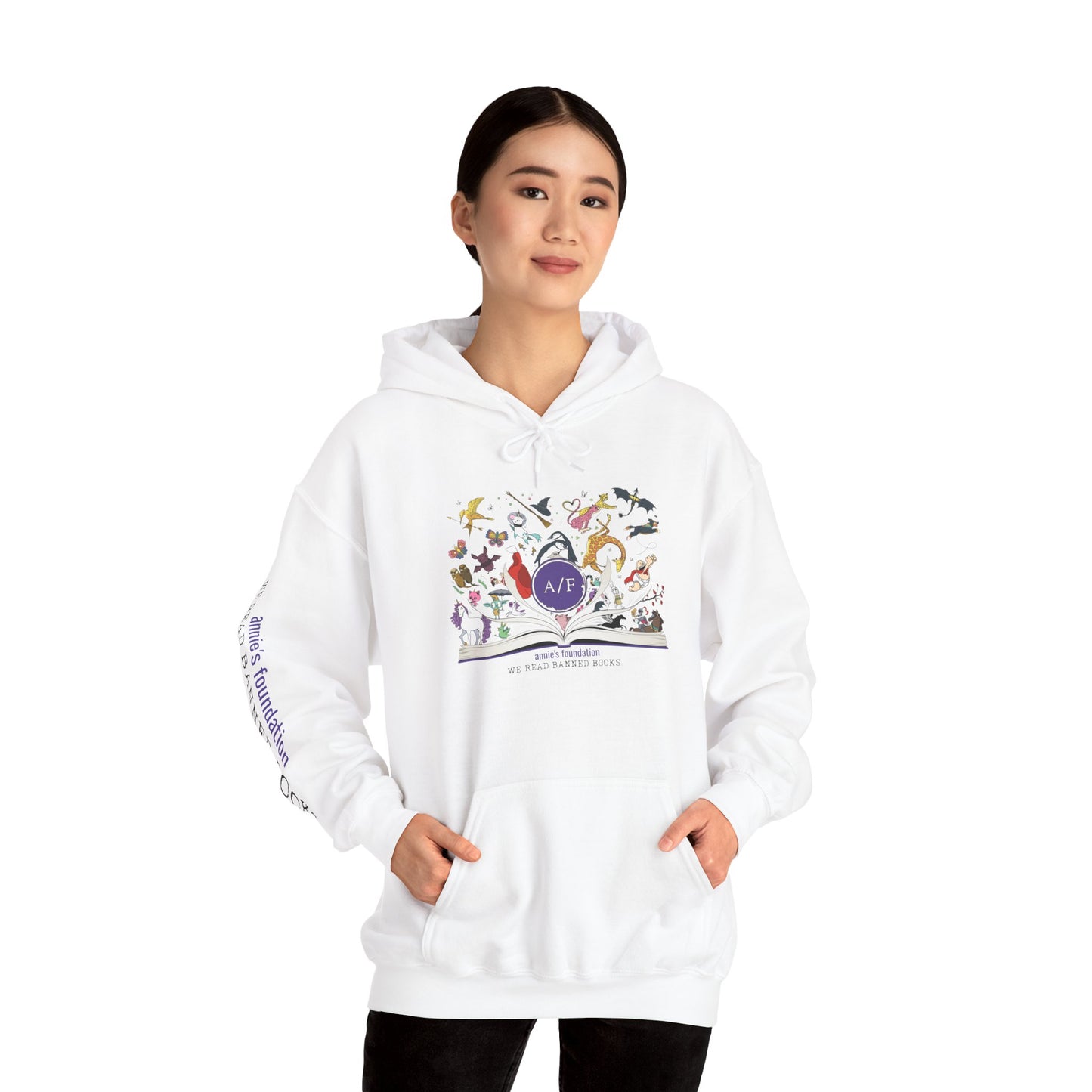 Hoodie - Magical Banned Books with Sleeve Imprint