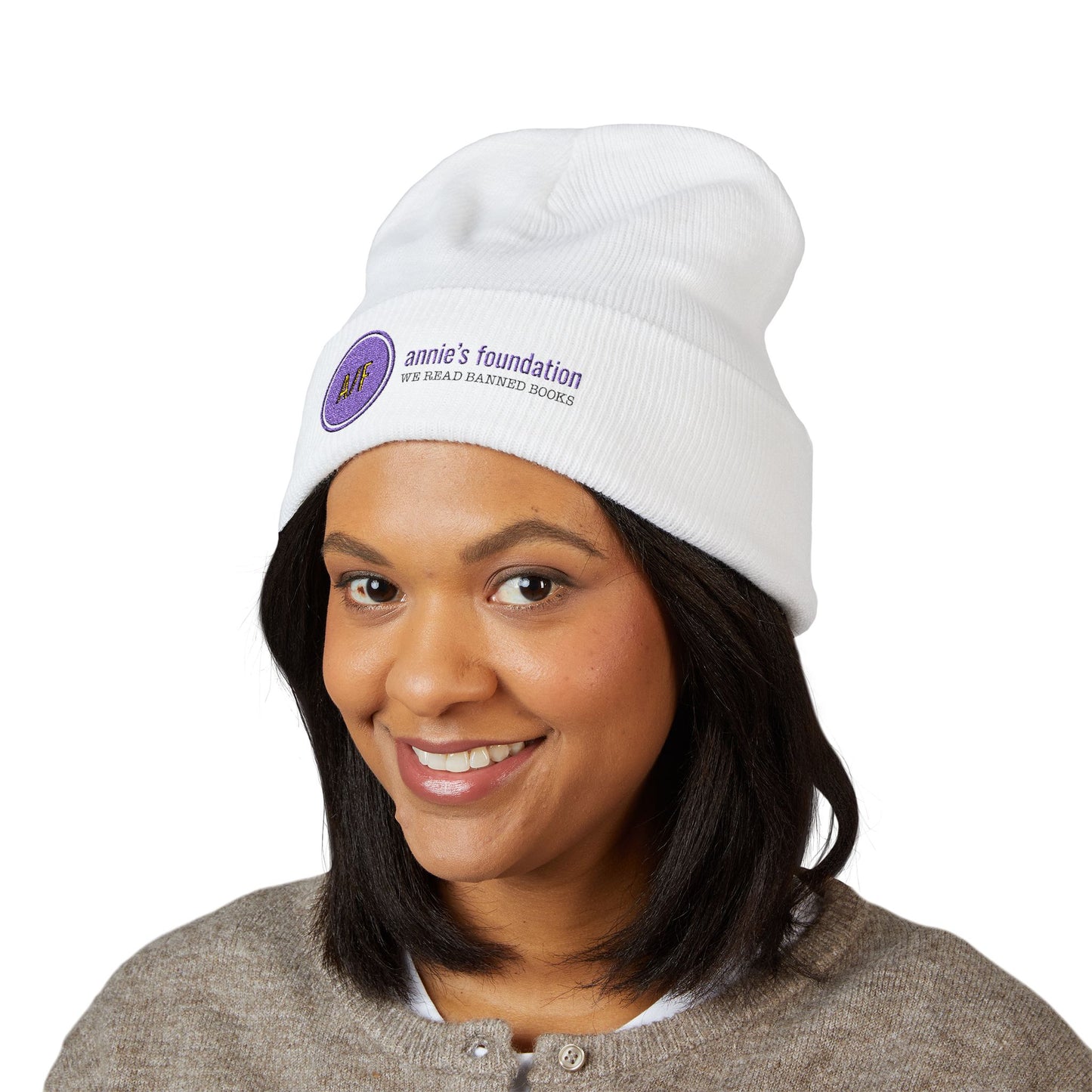 Embroidered Beanie - Annie's Foundation We Read Banned Books