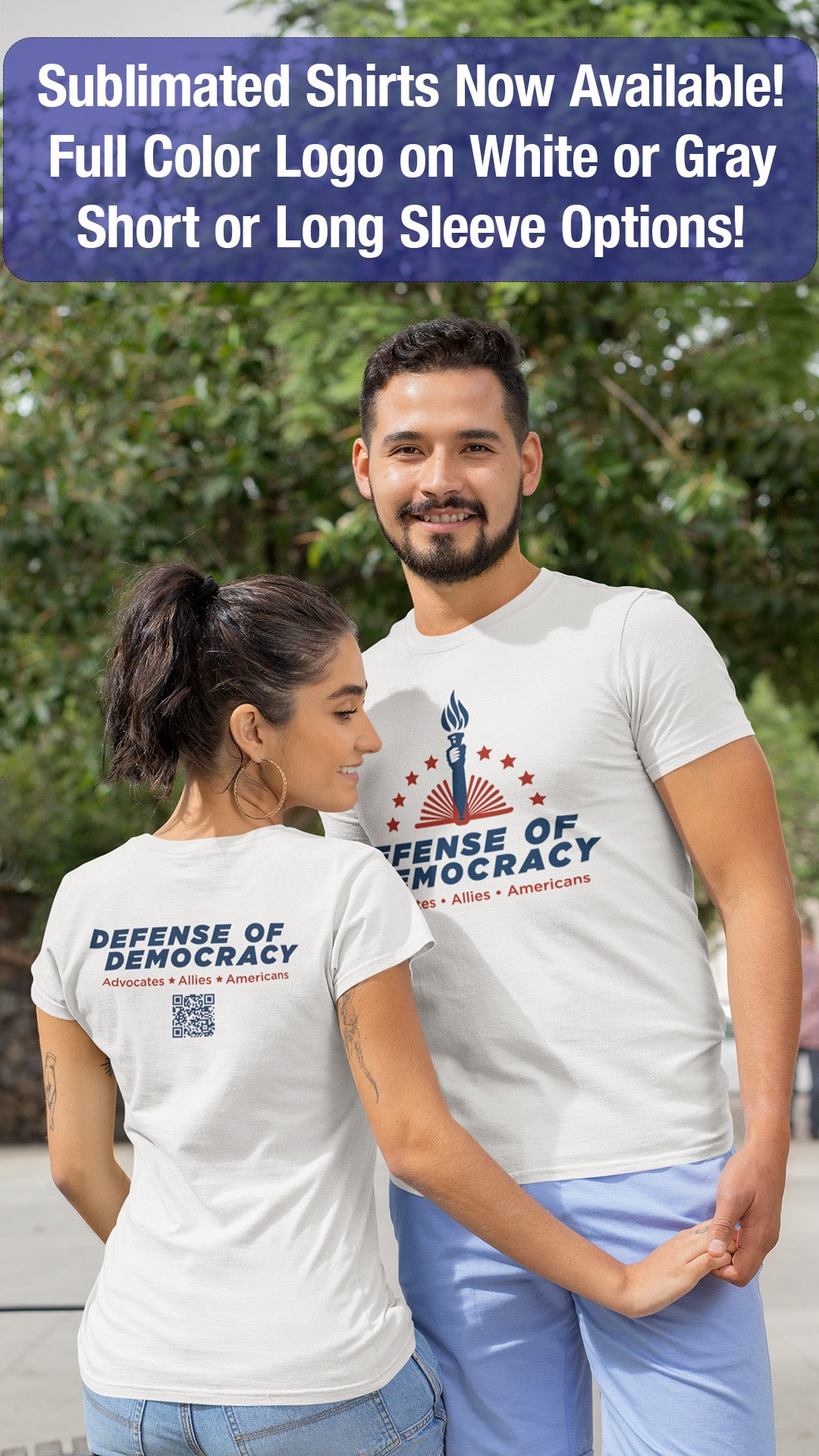 Sublimated T-shirts Defense of Democracy T-shirt - Short or Longsleeve
