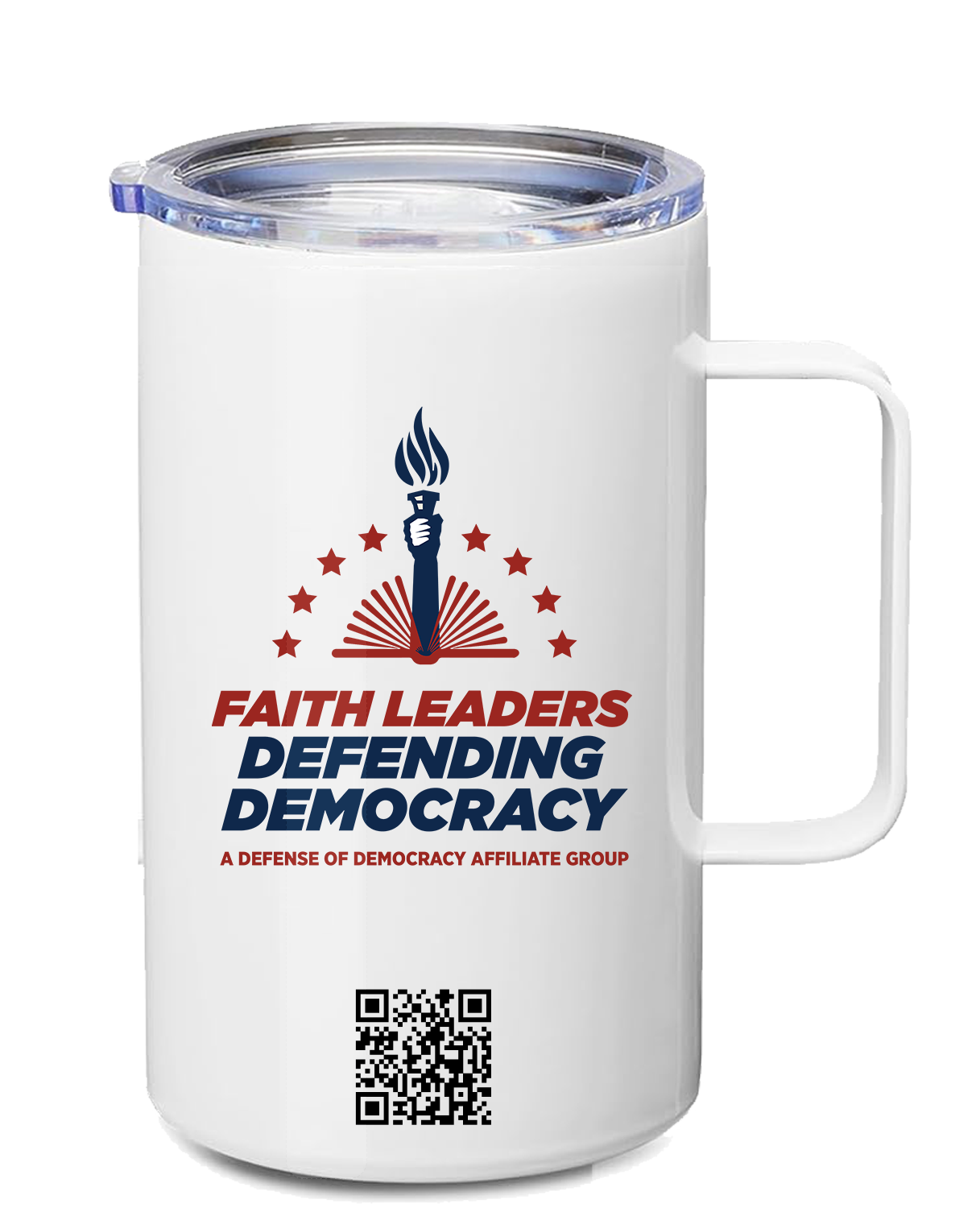 Insulated Travel Mug - Defense of Democracy - Choose Your Logo!