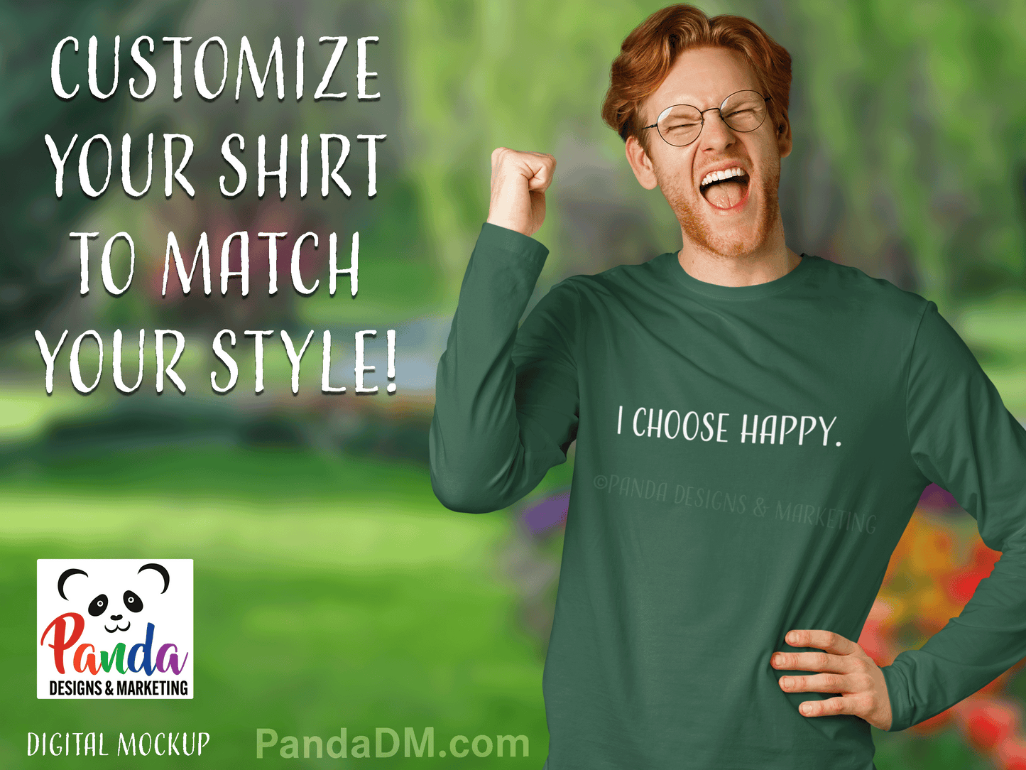 I Choose Happy. Long Sleeve T-shirt