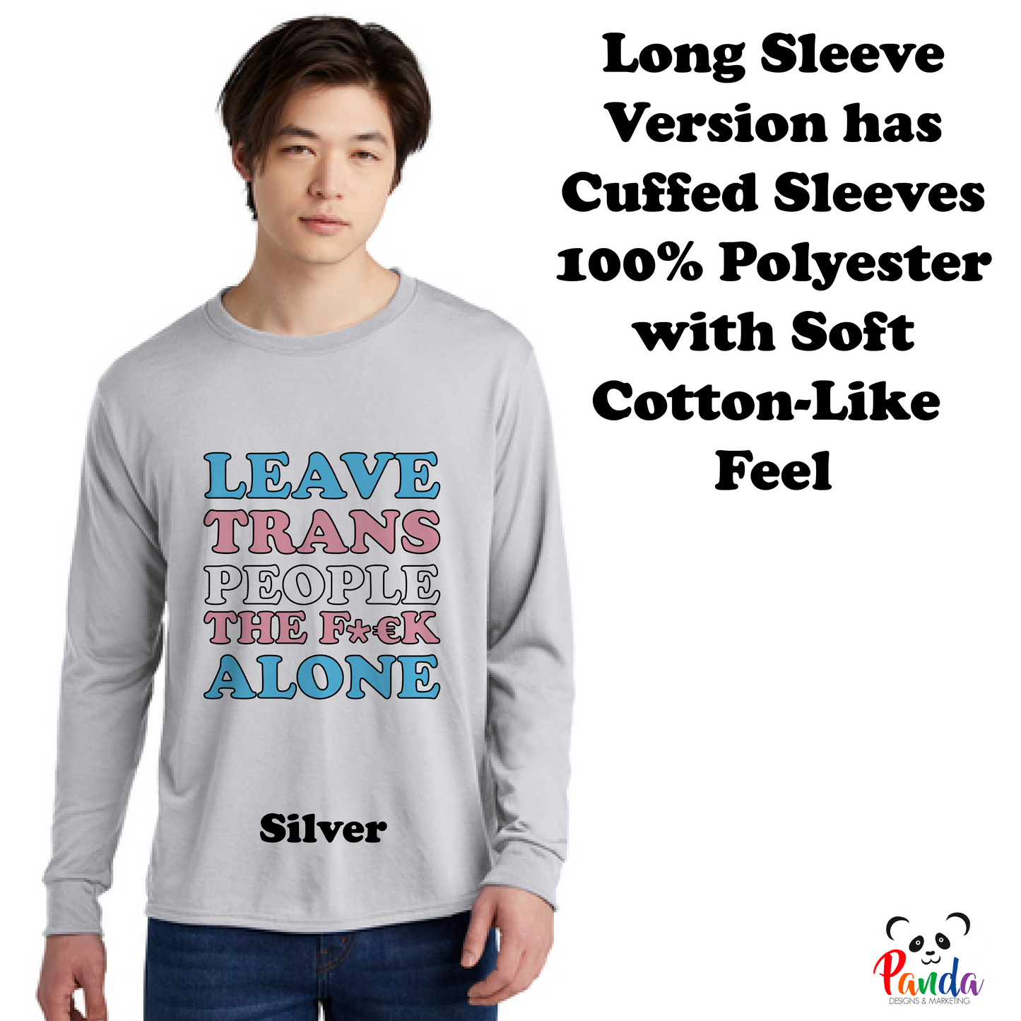 Leave Trans People The F**k Alone Trans Pride Sublimated T-shirt. Soft polyester cotton feel. Trans Power. Portion of proceeds donated. (Copy)