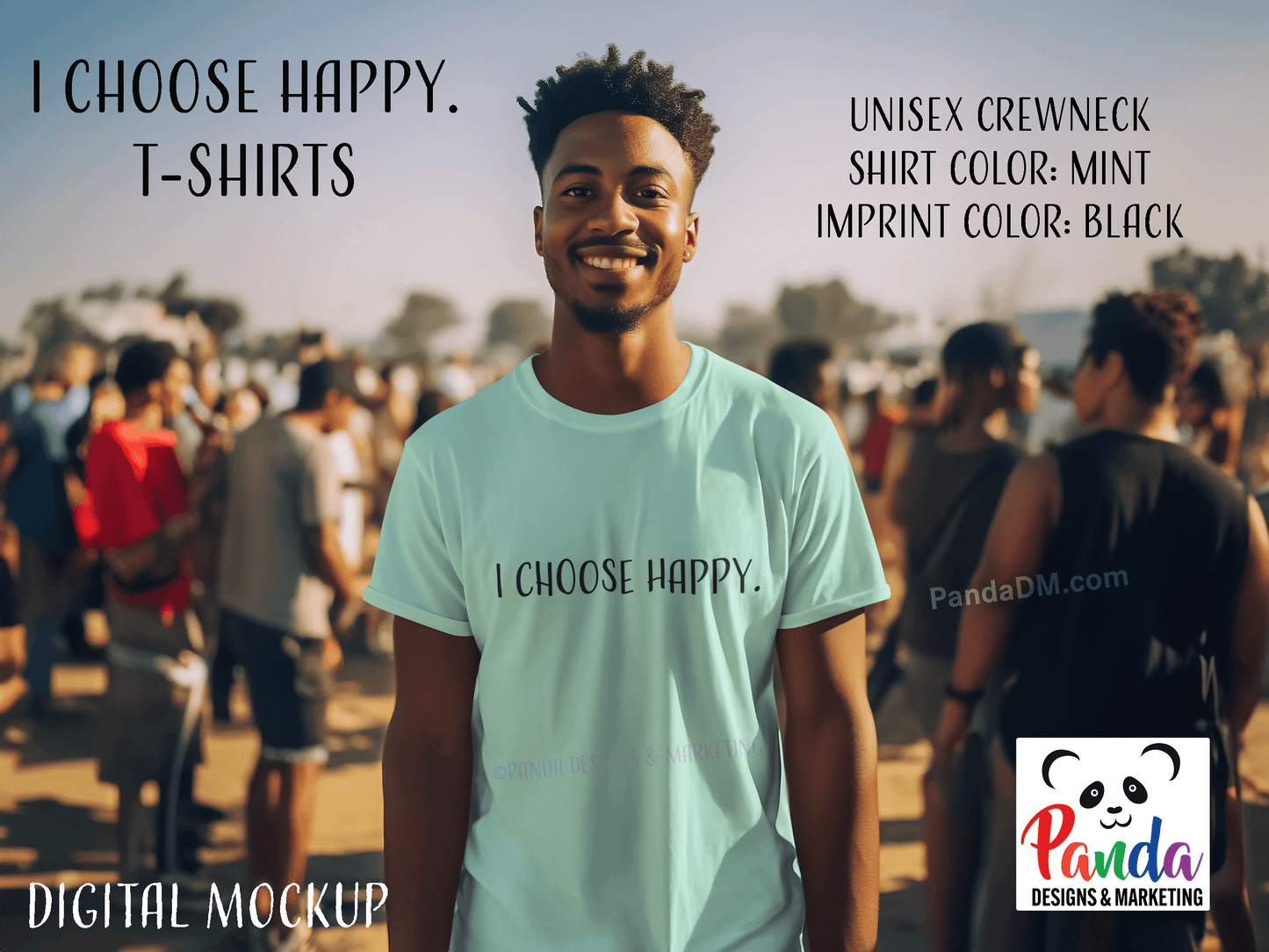I Choose Happy. Short Sleeve T-shirt