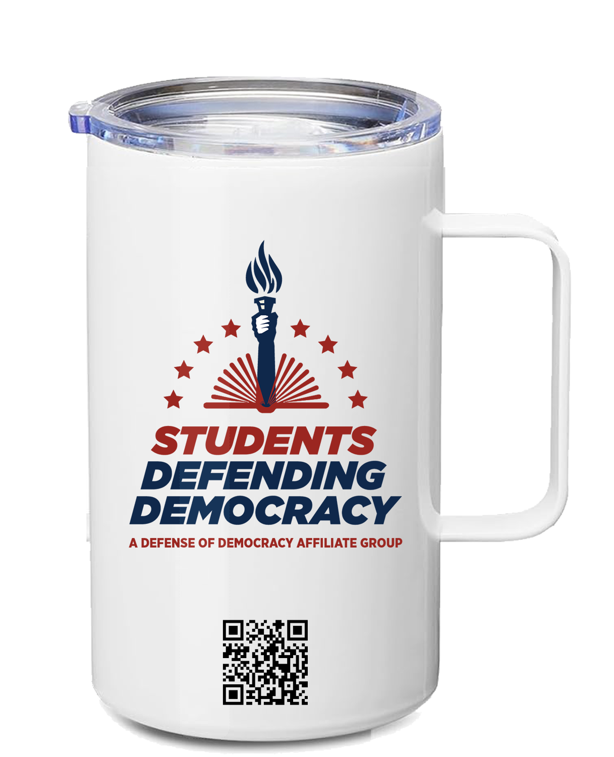 Insulated Travel Mug - Defense of Democracy - Choose Your Logo!