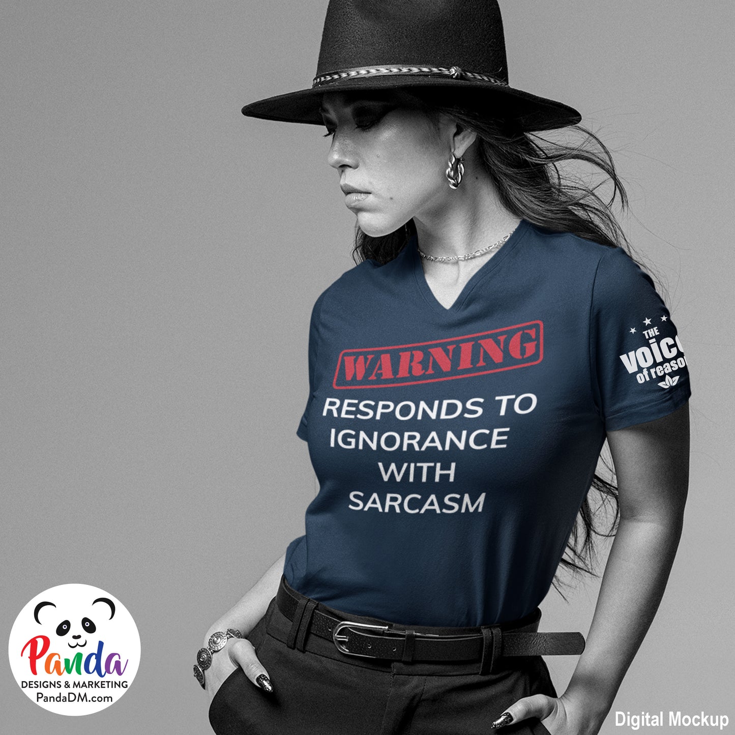 Warning: Responds to Ignorance with Sarcasm Shirts All Styles: Unisex or Ladies, Short or Long Sleeve