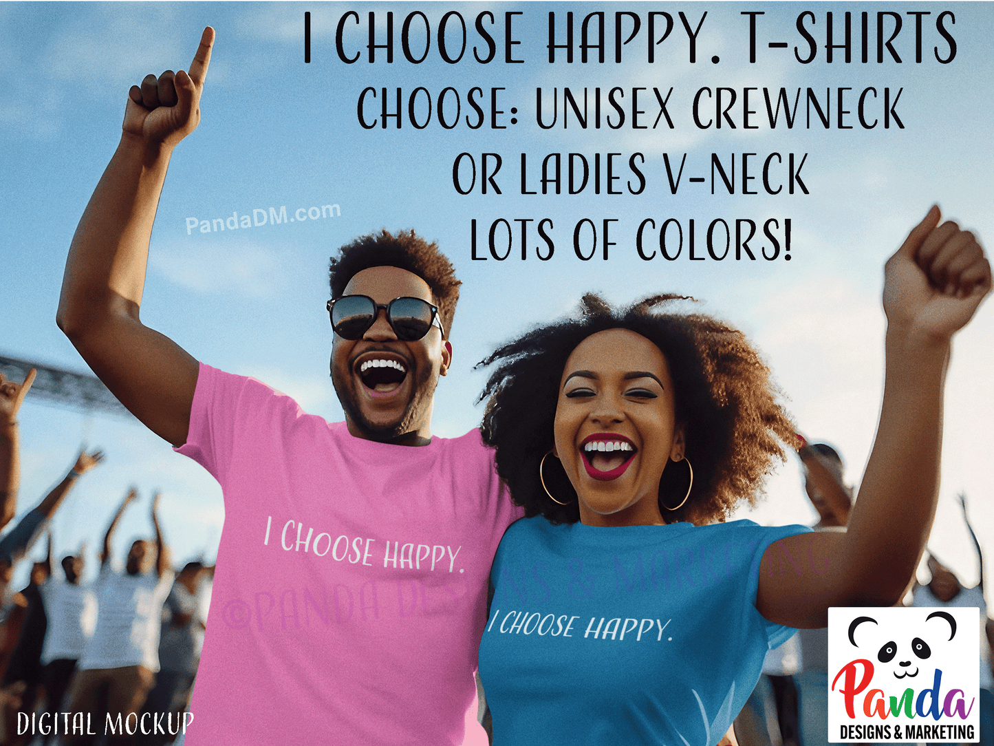 I Choose Happy. Short Sleeve T-shirt