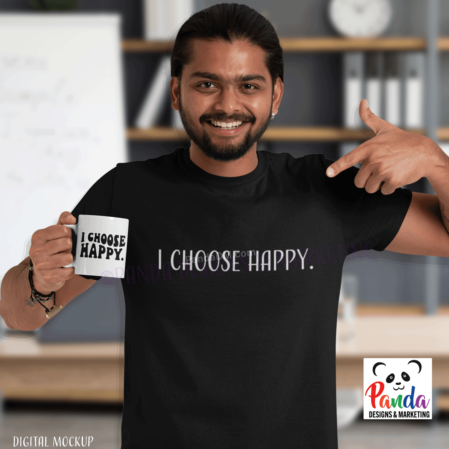 I Choose Happy. Short Sleeve T-shirt