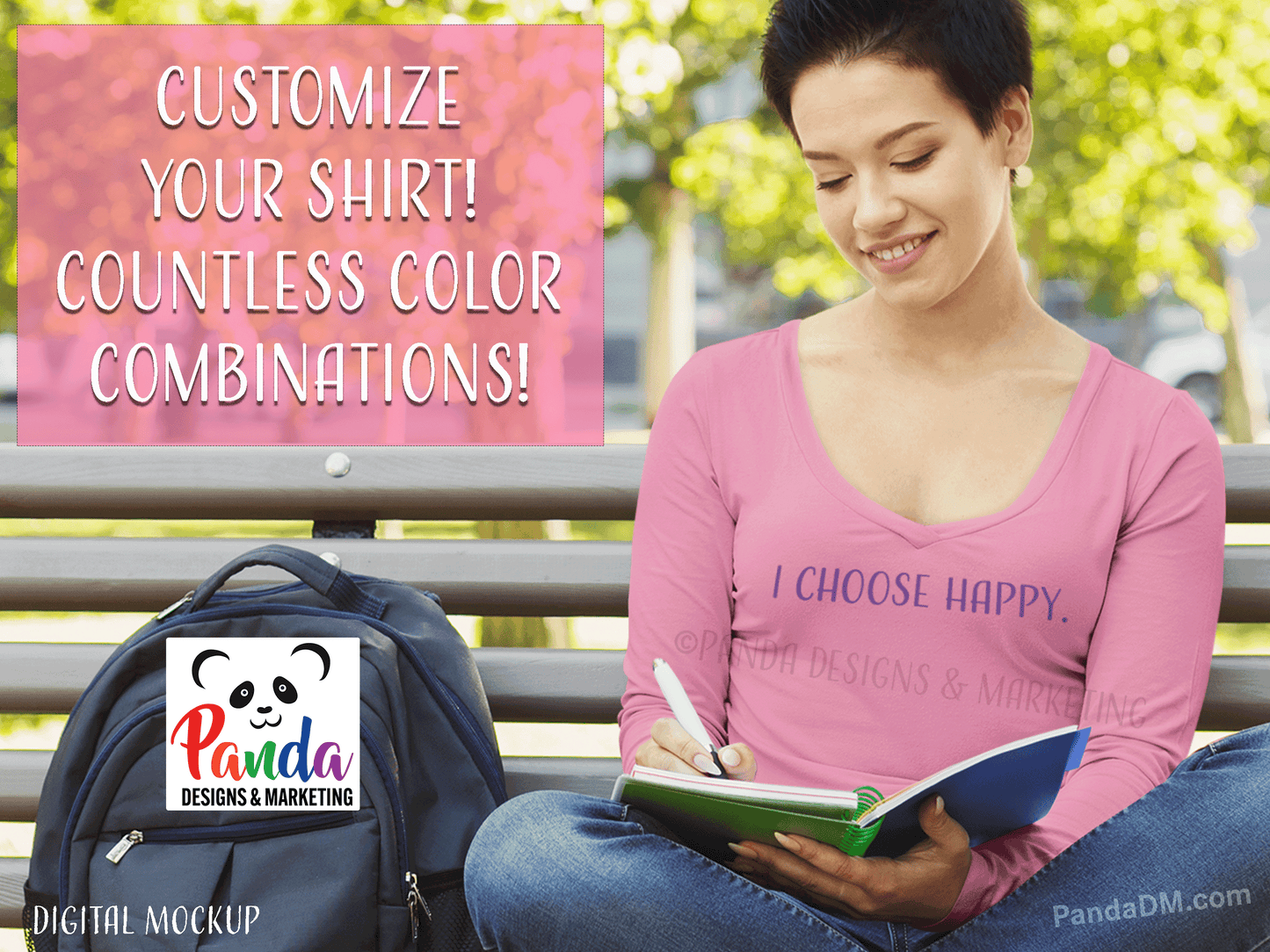 I Choose Happy. Long Sleeve T-shirt