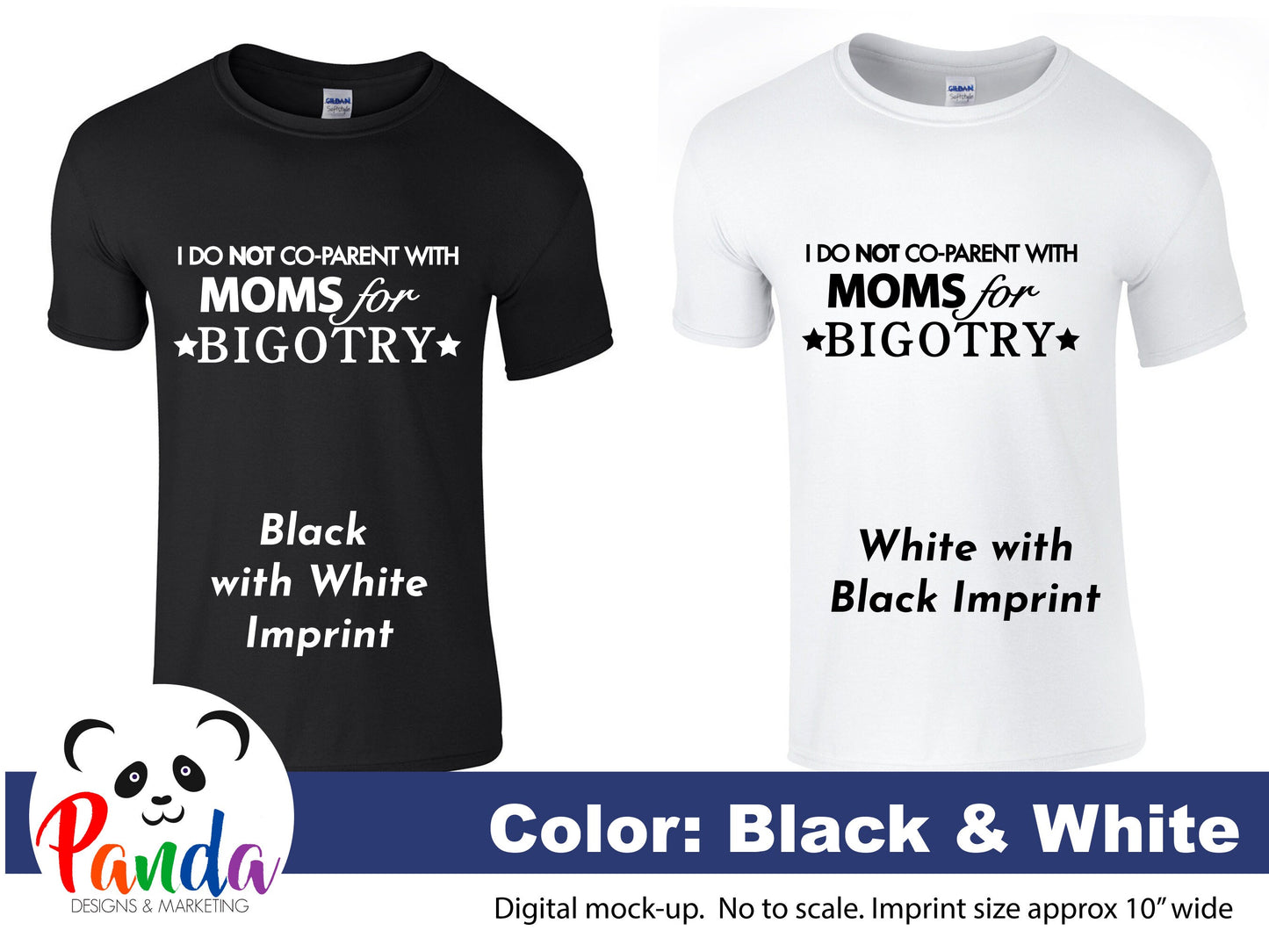Unisex Crew Neck I do NOT co-parent with Moms for Bigotry. Softstyle shirt with heat transfer imprint