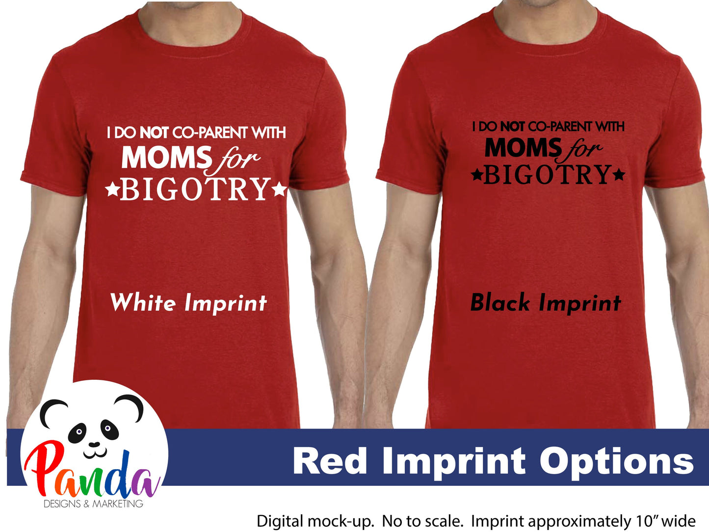 Unisex Crew Neck I do NOT co-parent with Moms for Bigotry. Softstyle shirt with heat transfer imprint