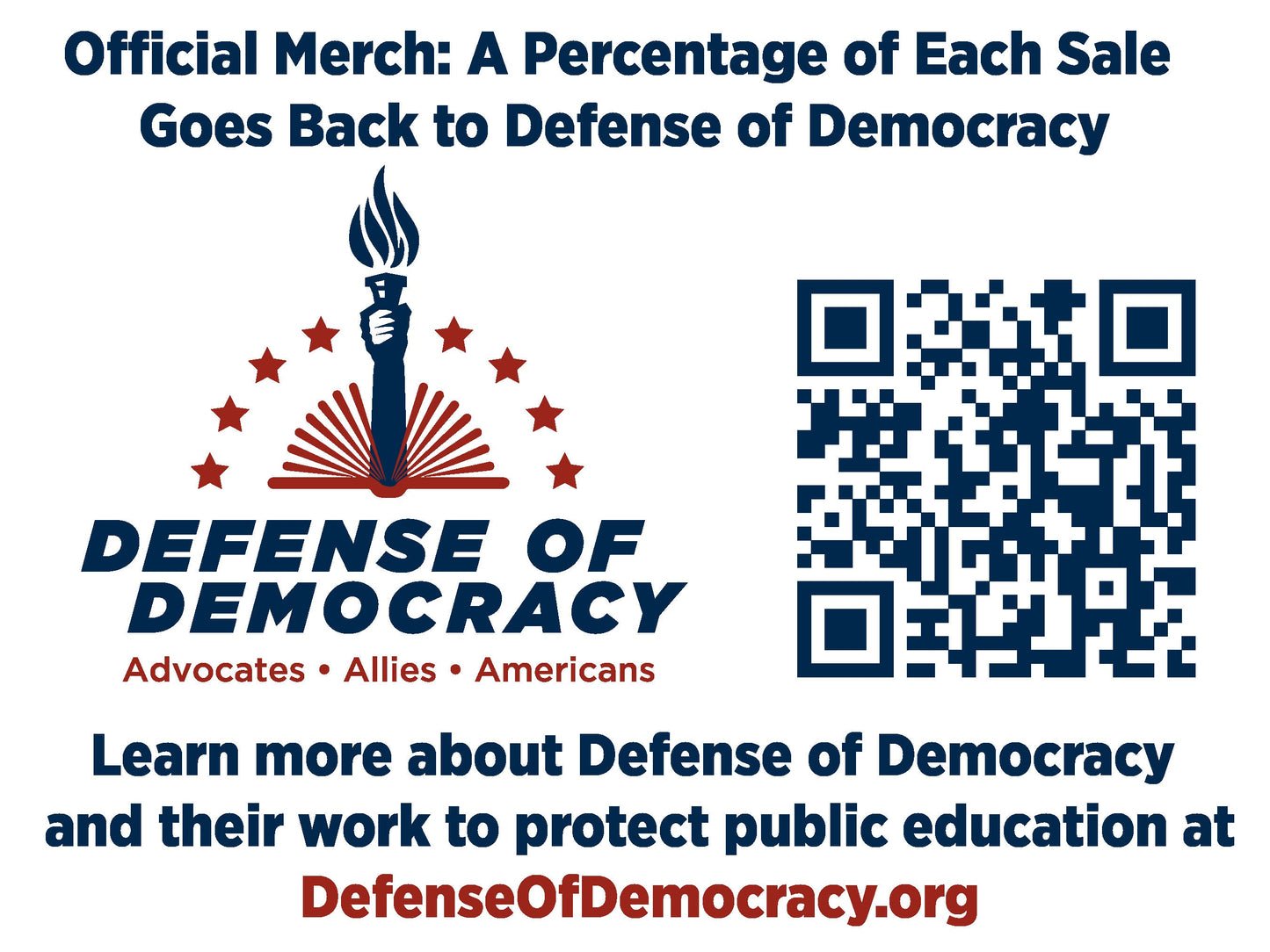 Die-Cut Vinyl Defense of Democracy Decal
