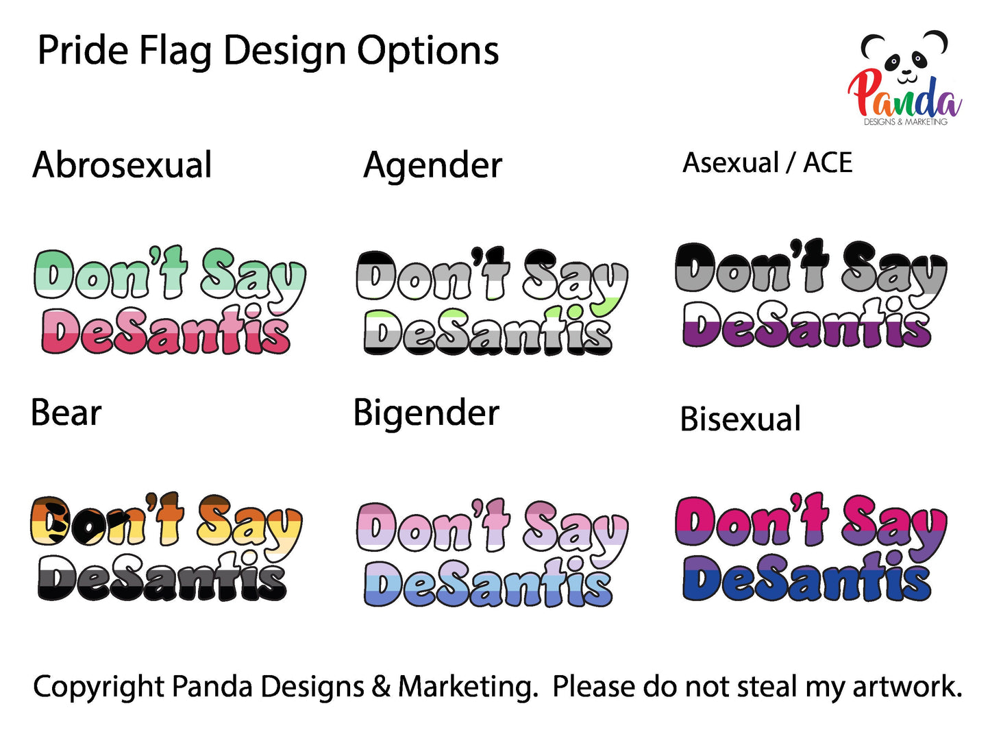 Don't Say Desantis Tote Bag - Available in 24 Pride Flag Options