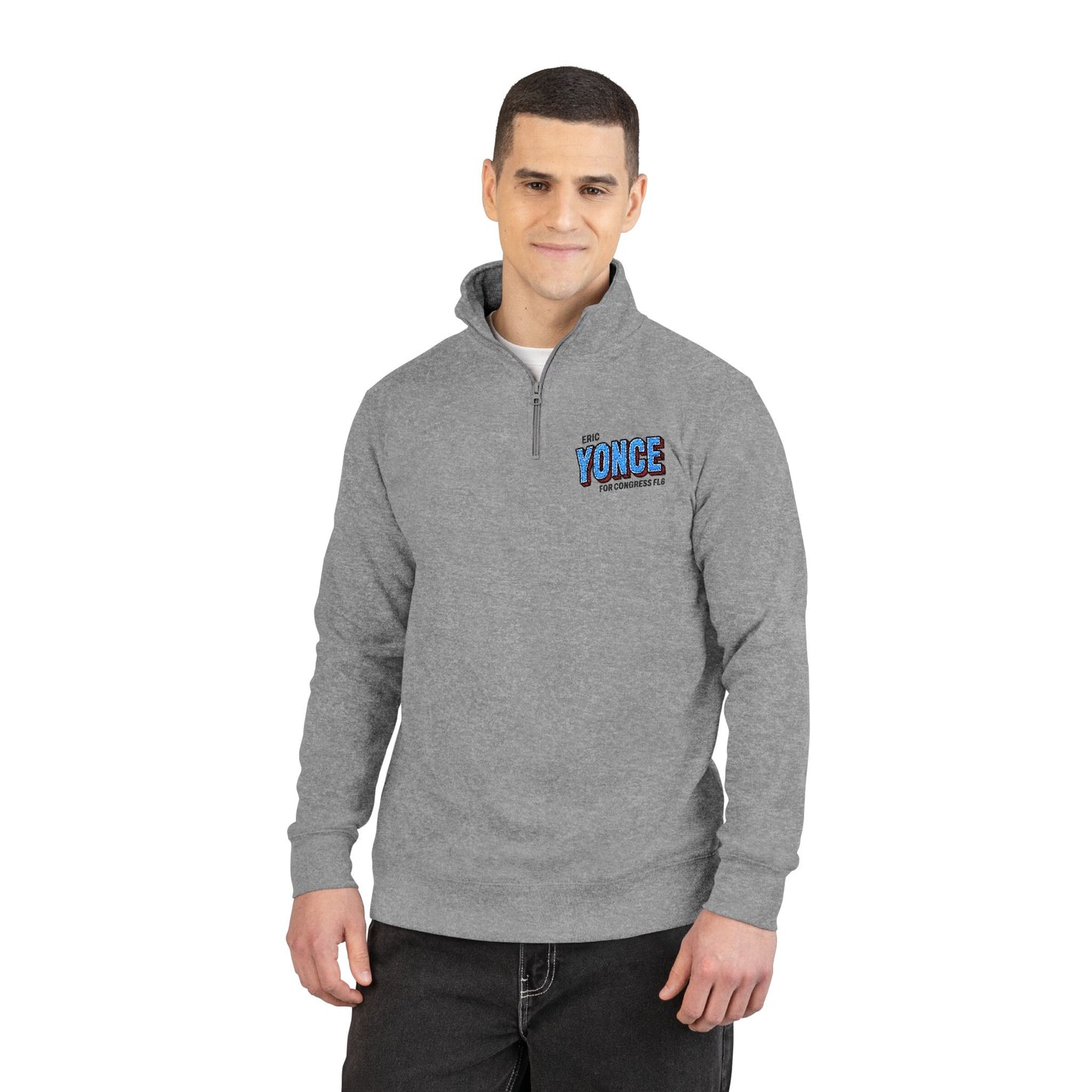 EmbroideredQuarter-Zip Fleece Pullover – Yonce for Congress