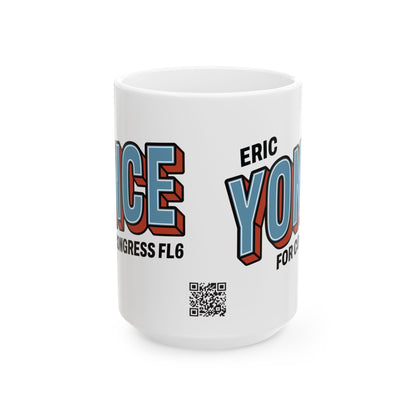 Yonce for Congress White Ceramic Mugs (11oz, 15oz)