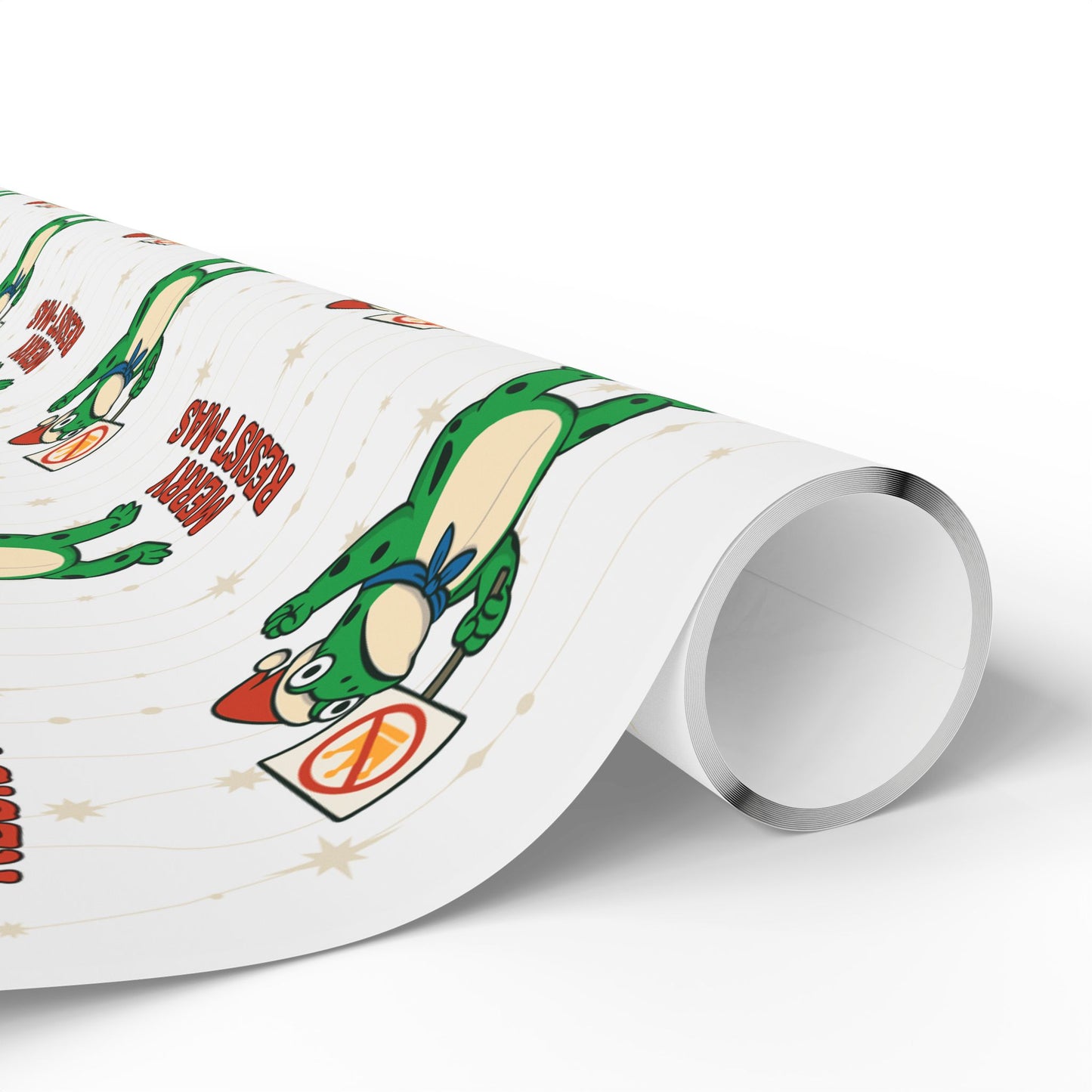 Wrapping Paper — Merry Resist-mas Frog Holiday Gift Wrap