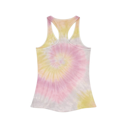 I Choose Happy Tie-Dye Ladies Racerback Tank