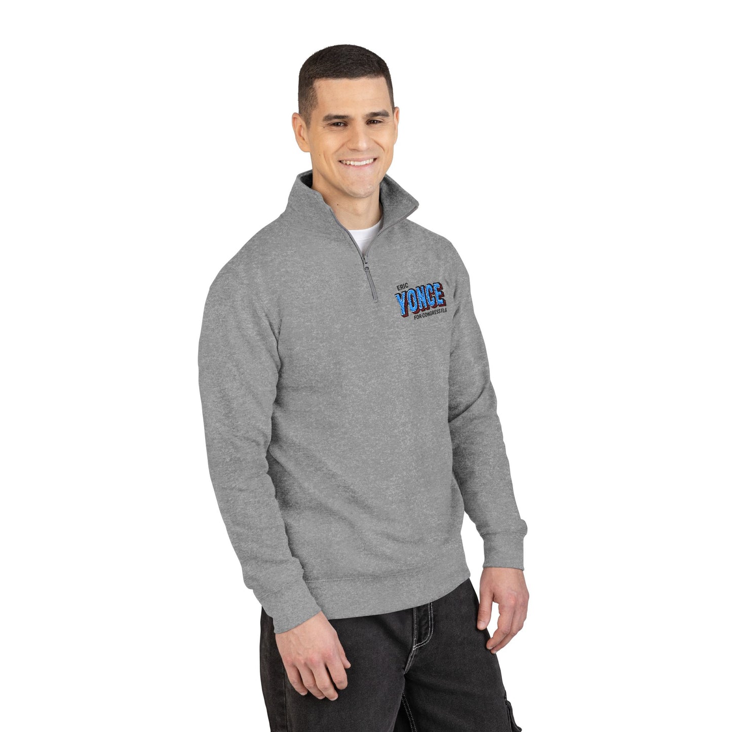 EmbroideredQuarter-Zip Fleece Pullover – Yonce for Congress
