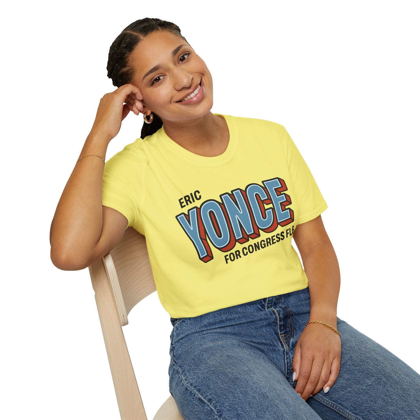 Yonce For Congress Unisex T-Shirt - Front and Back Imprint
