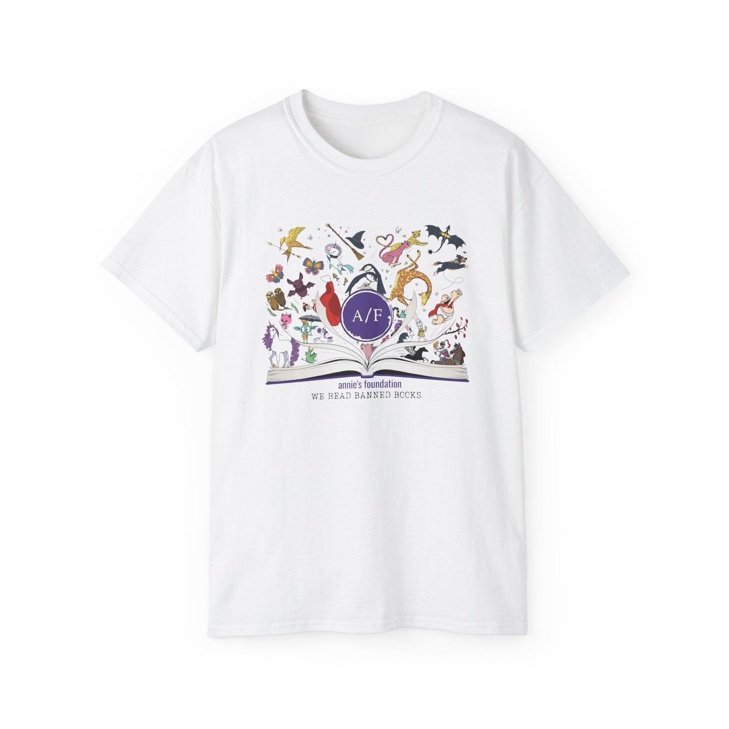 Magical Banned Book T-shirt (Front Imprint Only) on Gildan Ultra Cotton Shirts - Annie's Foundation
