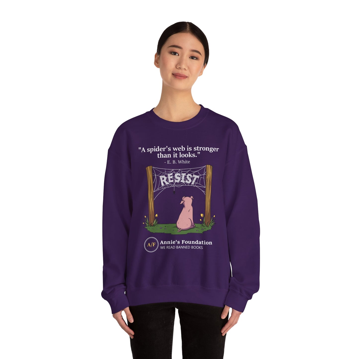 Crewneck Sweatshirt — Resist Web - Annie's Foundation