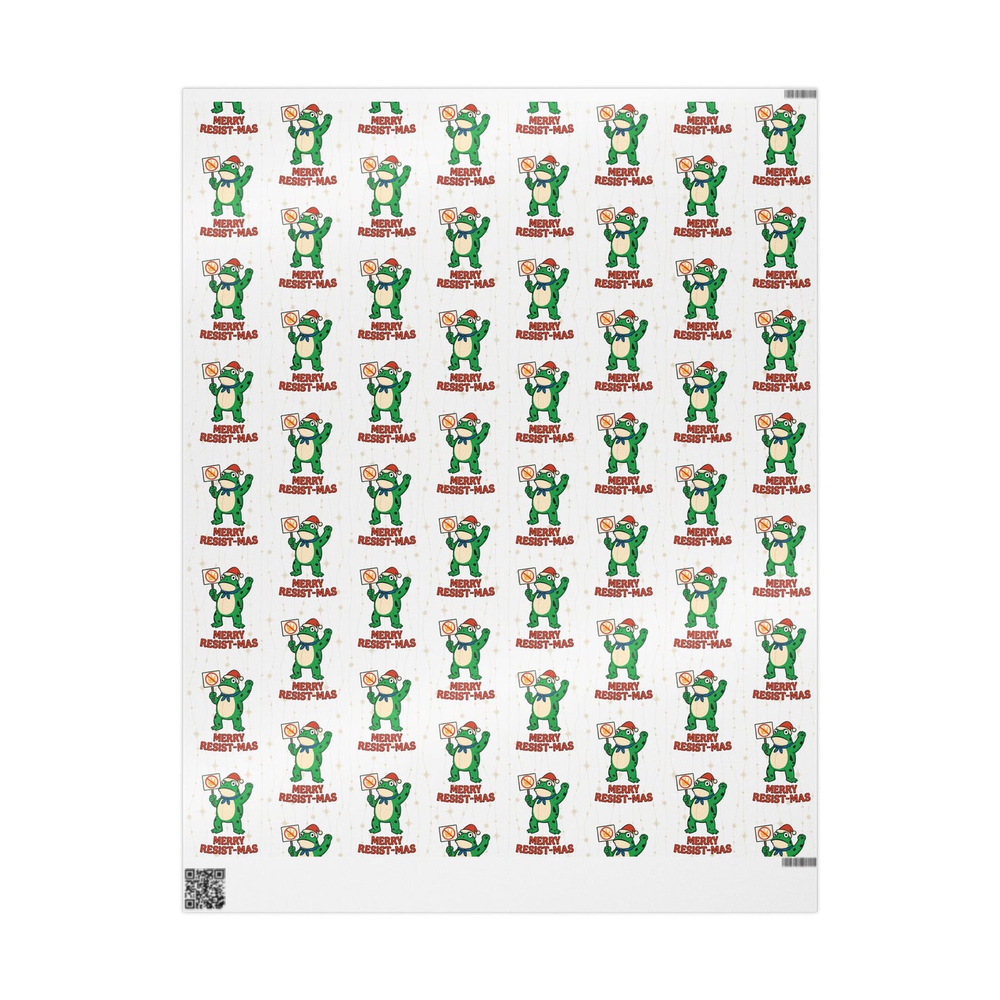 Wrapping Paper — Merry Resist-mas Frog Holiday Gift Wrap