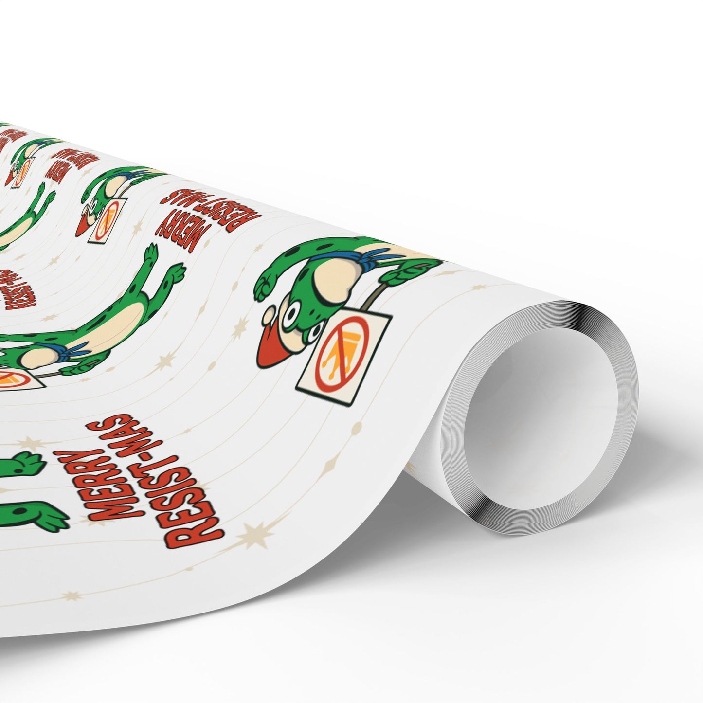 Wrapping Paper — Merry Resist-mas Frog Holiday Gift Wrap