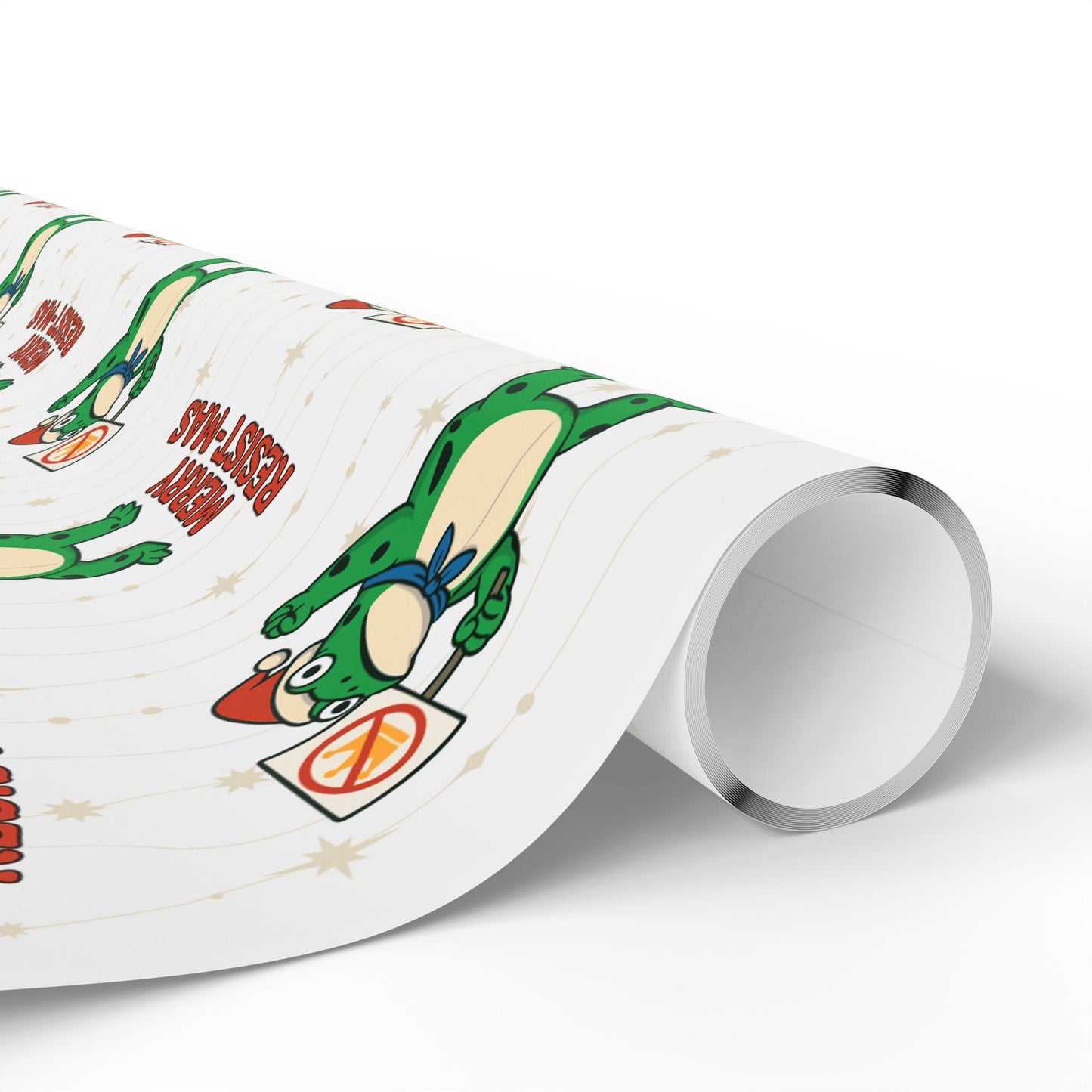 Wrapping Paper — Merry Resist-mas Frog Holiday Gift Wrap