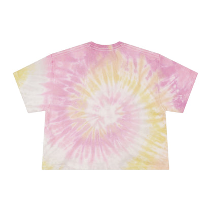 I Choose Happy Tie-Dye Ladies Crop Tee