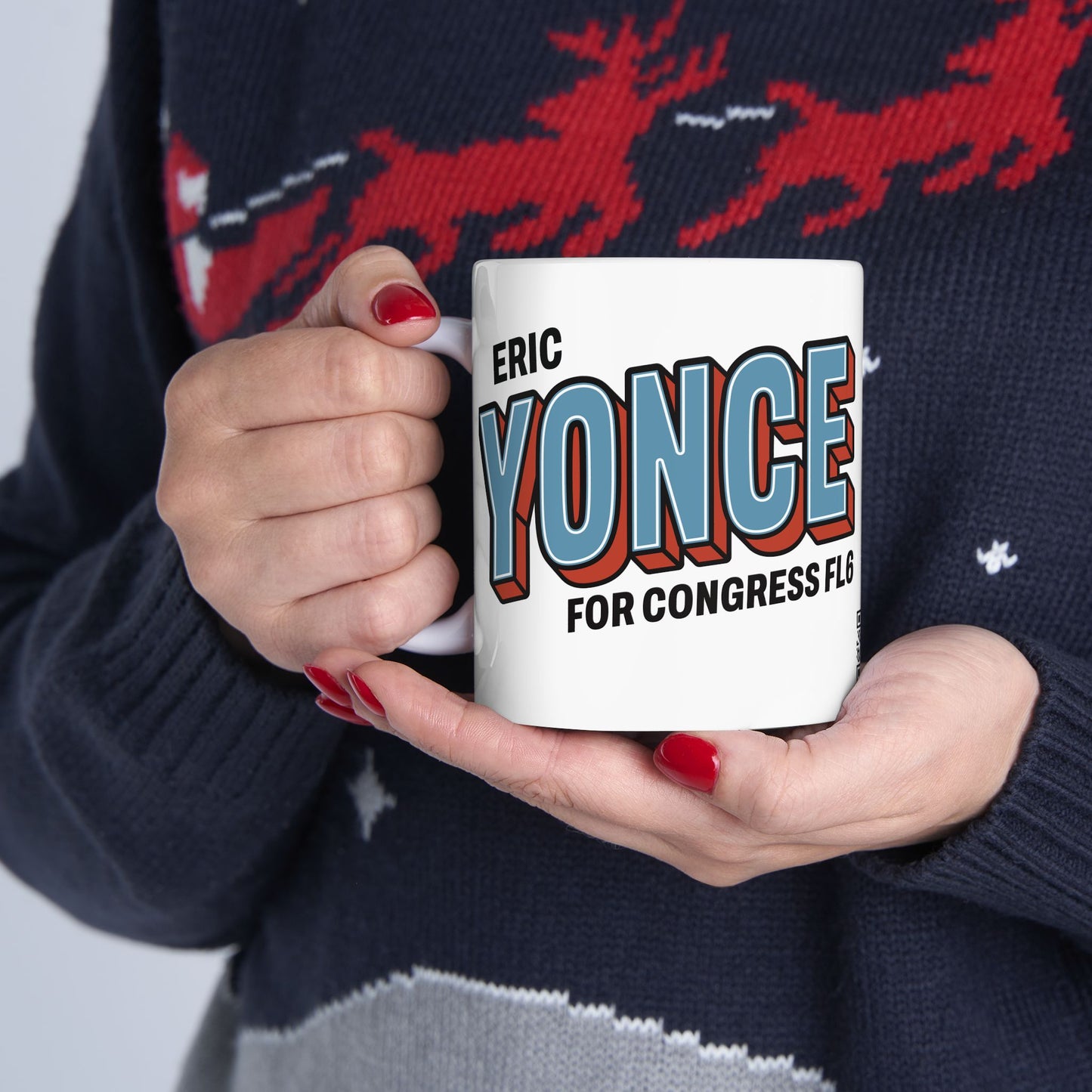 Yonce for Congress White Ceramic Mugs (11oz, 15oz)