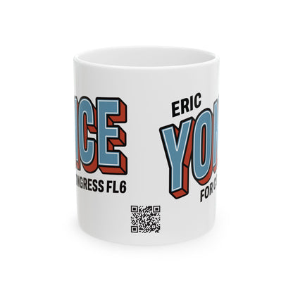 Yonce for Congress White Ceramic Mugs (11oz, 15oz)