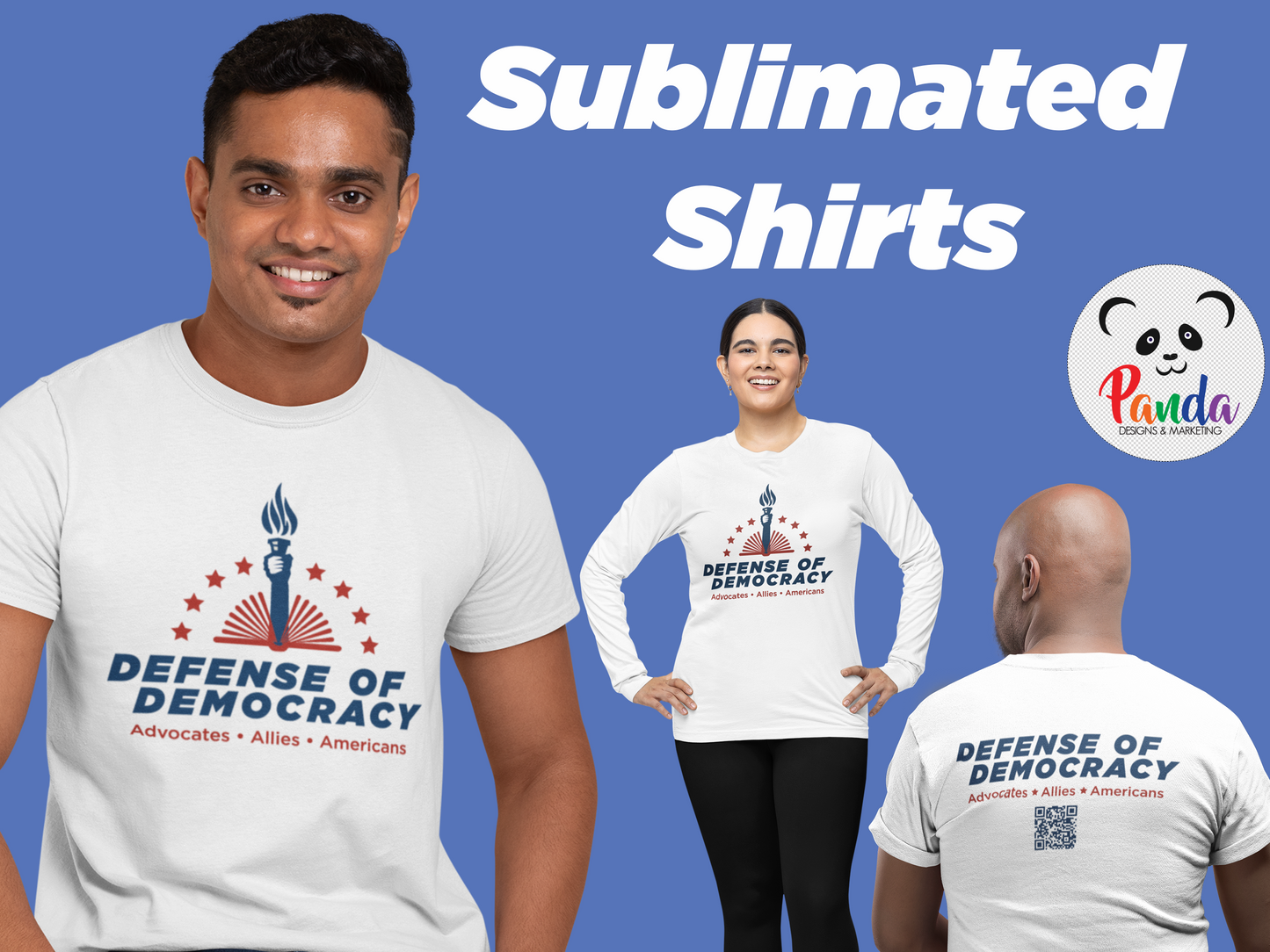 Sublimated T-shirts Defense of Democracy T-shirt - Short or Longsleeve