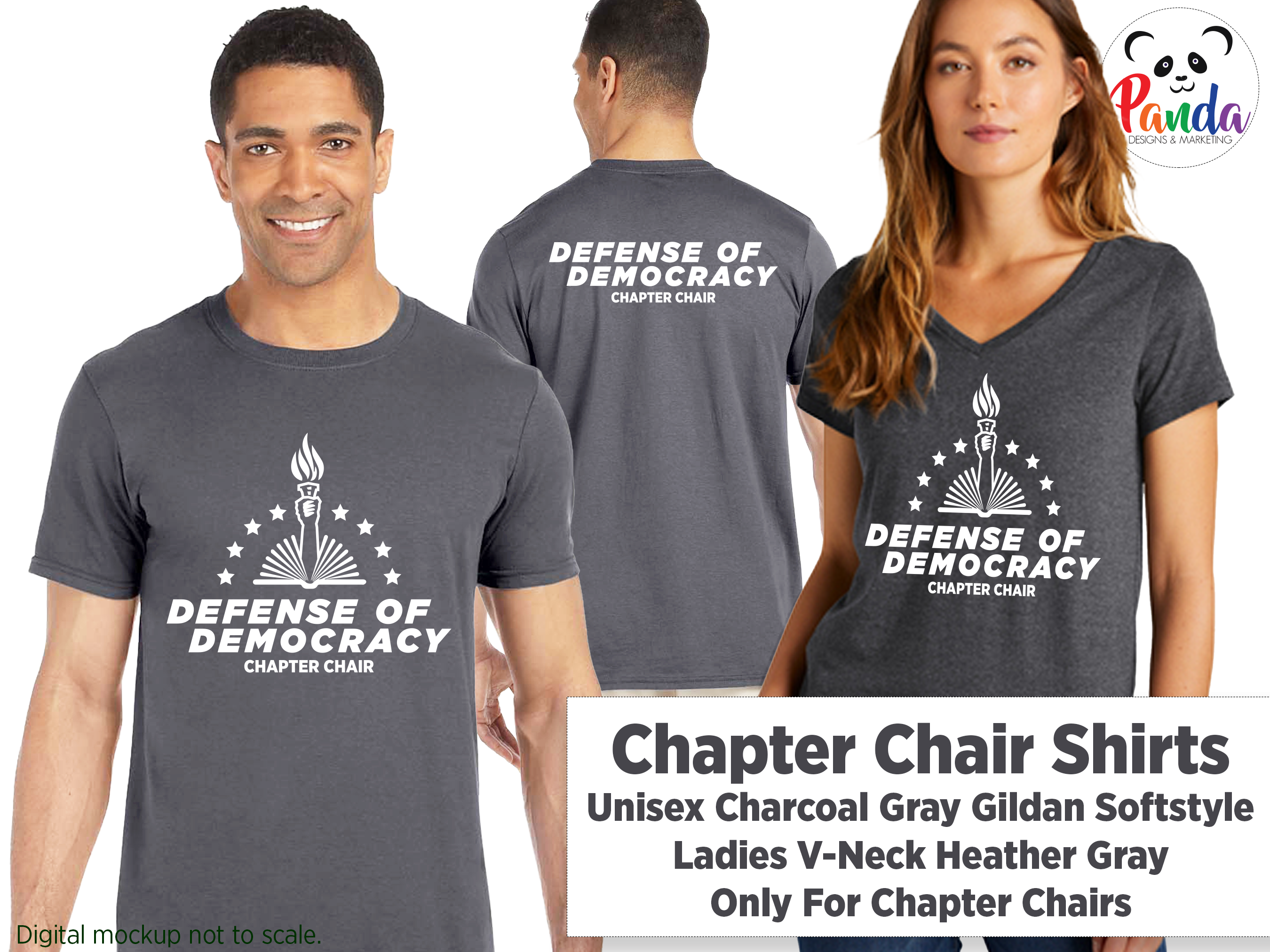 Chapter Chair T-shirt - Defense of Democracy. – Panda Designs & Marketing