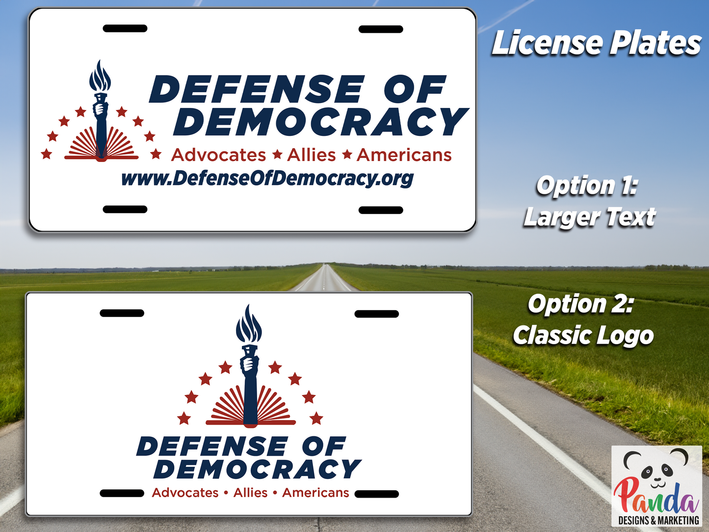 License Plates - Defense of Democracy