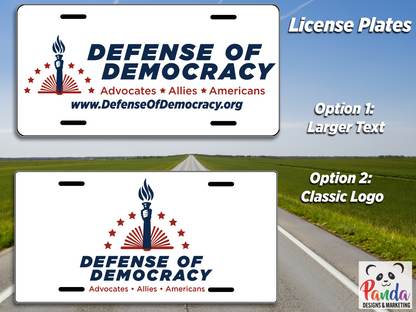 License Plates - Defense of Democracy