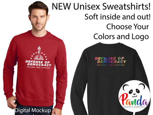 Sweatshirt - Defense of Democracy - Choose your color and logo!