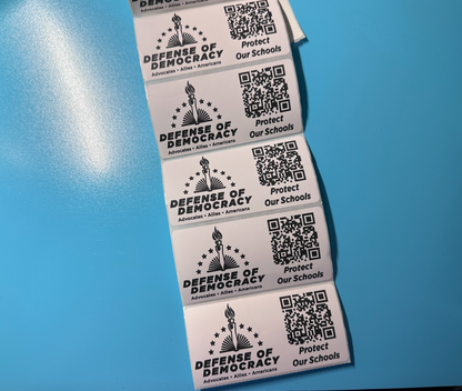 Bulk Thermal Stickers Defense of Democracy