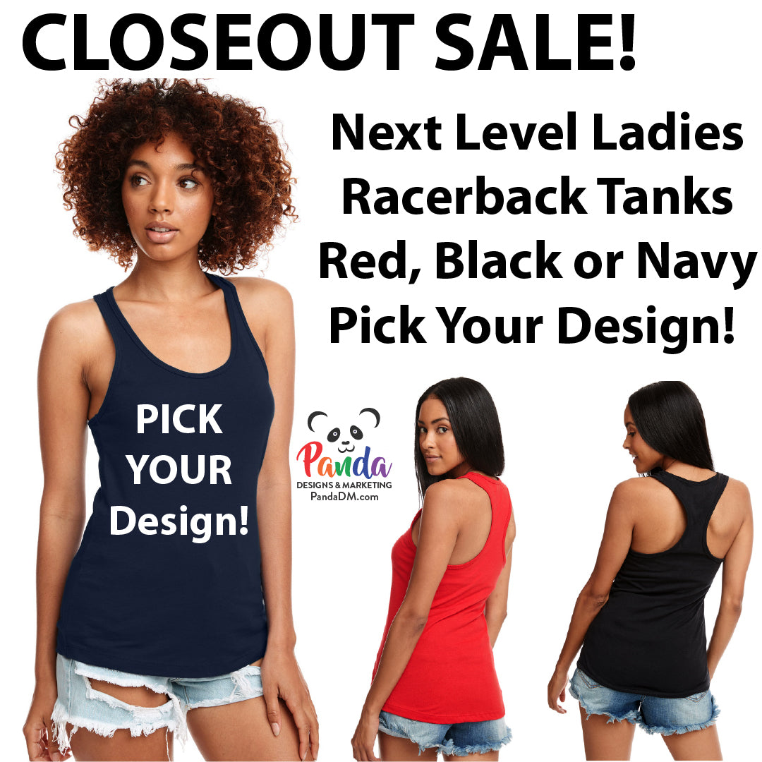 Clearance SALE: Ladies Racerback Tanks