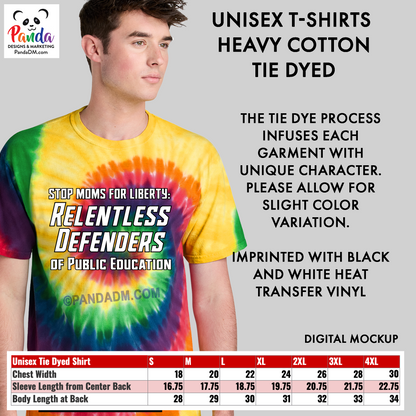 Rainbow Swirl Relentless Defenders Tie Dyed T-shirts (SMFL)