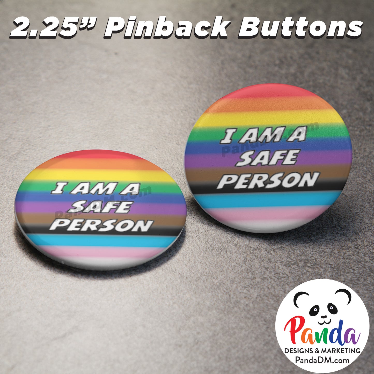 I am a Safe Person LGBT+ Pride Ally Button