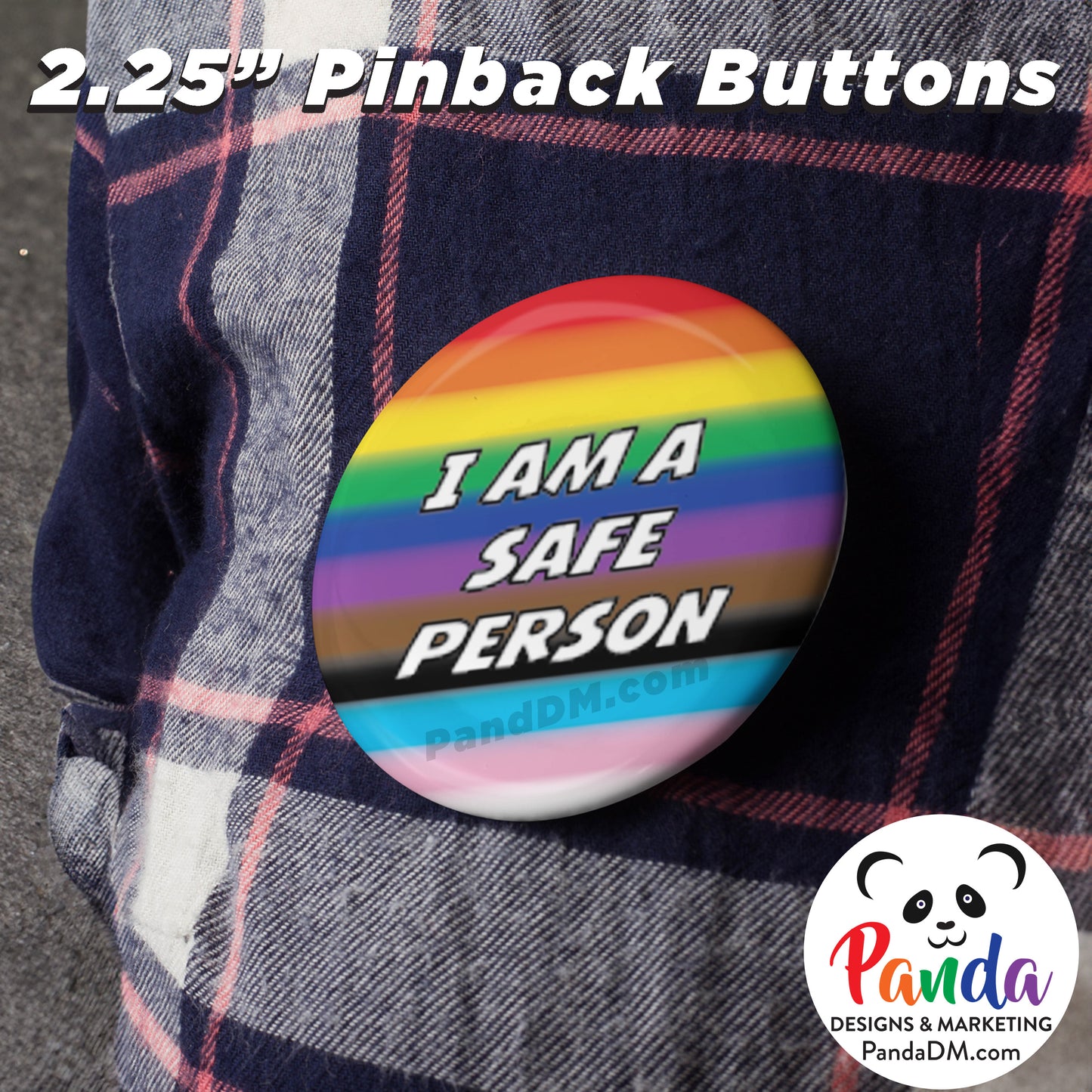 I am a Safe Person LGBT+ Pride Ally Button