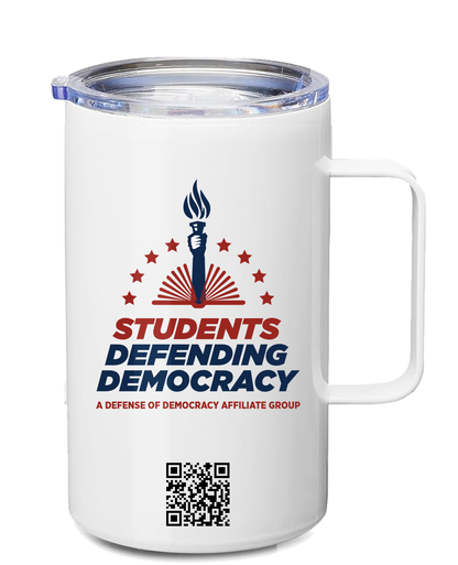 Insulated Travel Mug -  Defense of Democracy - Choose Your Logo!